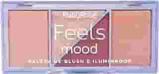 Paleta De Blush e Iluminador Feels Mood HB75291 Ruby Rose