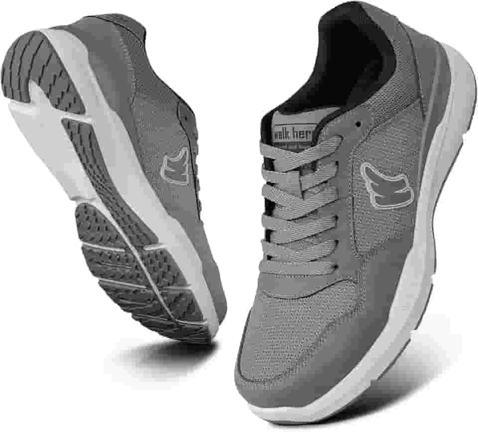 Tênis masculino de caminhada para fascite plantar, suporte de arco com sola de borracha antiderrapante, sapatos ortopédicos casuais confortáveis com bico largo