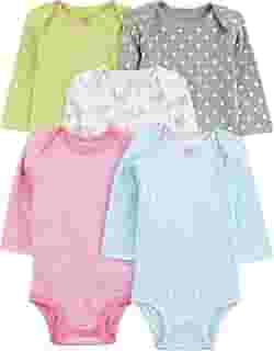 Body Pacote com 5 bodies de manga comprida Simple Joys by Carter'sMeninas