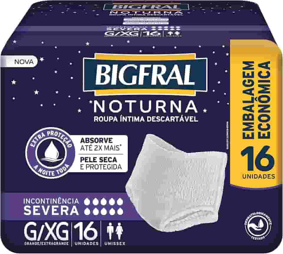 Roupa Íntima Bigfral Noturna G/XG 16 Unidades