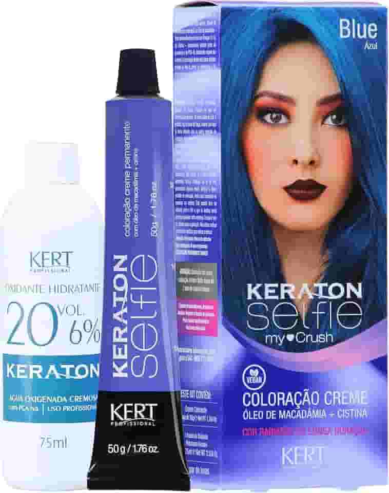 Keraton Coloração Selfie My Crush 50G E 75Ml Blue/Azul