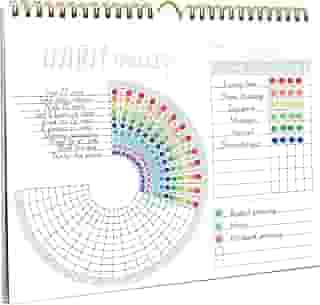 Lamare Calendário de hábitos – Diário de hábitos inspirador com encadernação em espiral – Diário diário e quadro de objetivos – Diário de objetivos motivacionais – Ótima ferramenta para produtividade