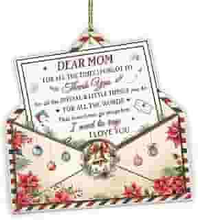 Hyturtle Ornamento de mãe 5025 – enfeite de Natal para mãe e filha de 12,7 cm – Melhor presente de Natal para mãe de filha ou filho – lembrança de feriado sentimental, ornamentos fofos para decoração