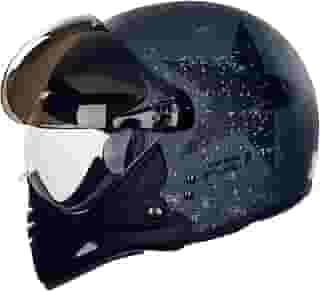 Capacete Aberto Moto Peels F-21 Old Tank Preto Chumbo Fosco/Preto 58