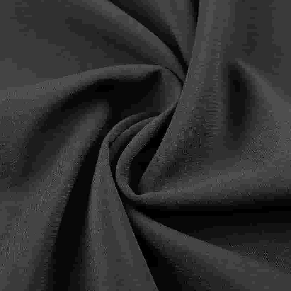 Byitre Tecido de chiffon elástico por 1 jarda - 150 cm de largura, 97% poliéster, 3% elastano, material macio e respirável para vestidos, casacos, camisas, artesanato DIY e acessórios de moda (preto)