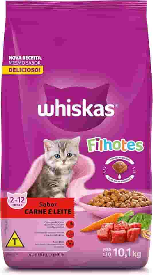whiskas Ração Whiskas Carne E Leite Para Gatos Filhotes 10 1 Kg