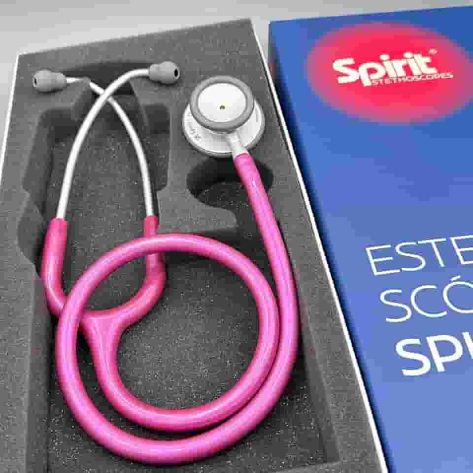 Estetoscópio Spirit MD Pro-Lite Duplo Adulto e Pediátrico Magenta Perolizado