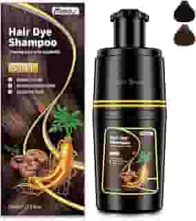 IIIMEIDU Shampoo De Tintura De Cabelo Para Cabelos Grisalhos, marrom escuro Hair Dye Shampoo 3 em 1 para mulheres e homens, xampu colorido semipermanente para cobertura de cabelos grisalhos, tintura instantânea natural para cabelos com ingredientes à base de ervas, 350 ml