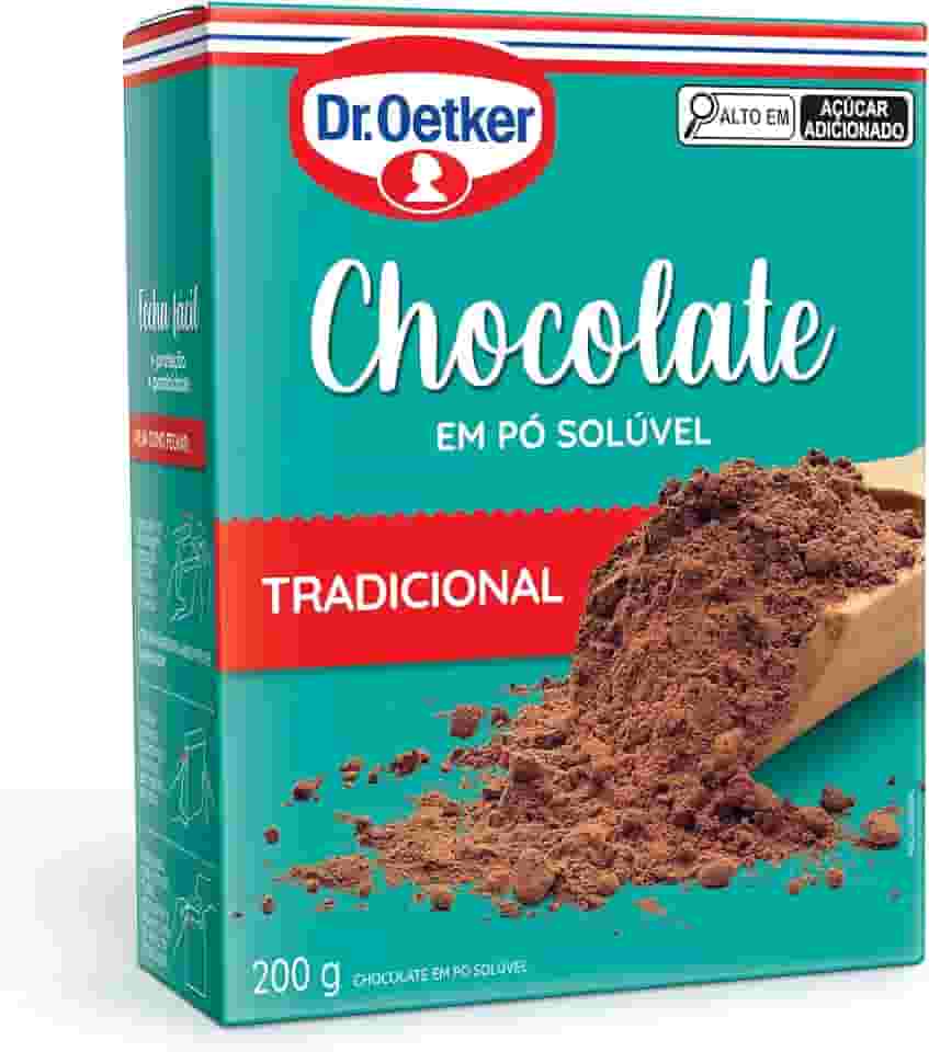 Dr. Oetker Chocolate em Pó Solúvel, Tradicional, Para Saborosas Receitas de Bolos, Tortas, Brigadeiros e Sobremesas com Chocolate, 200g