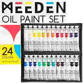 MEEDEN Conjunto de tinta a óleo, tintas a óleo não tóxicas 24 x 22 ml/21.0 g para pintura em tela
