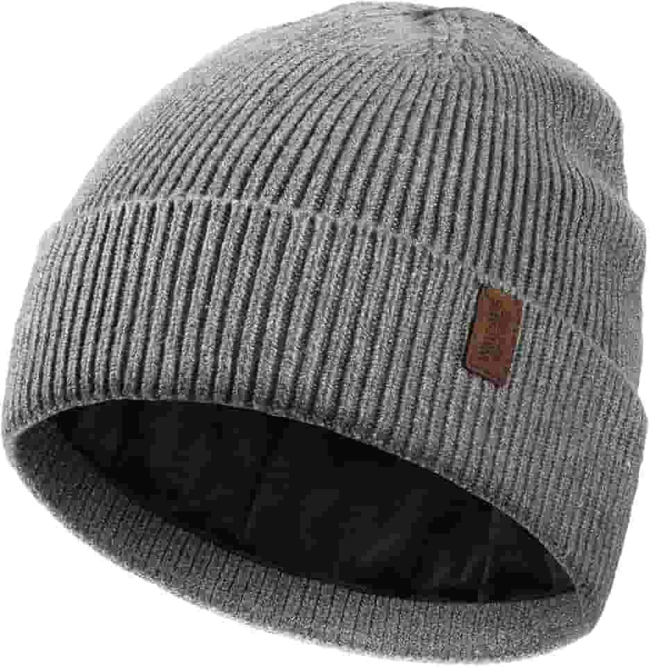 Gorro de inverno para homens e mulheres, gorro forrado com lã, macio, quente, malha, meia de esqui, boné com punho