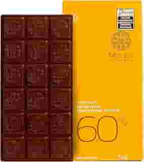 Mendoá, Barra de chocolate premium 60% de cacau com castanha do Pará, 75 gramas