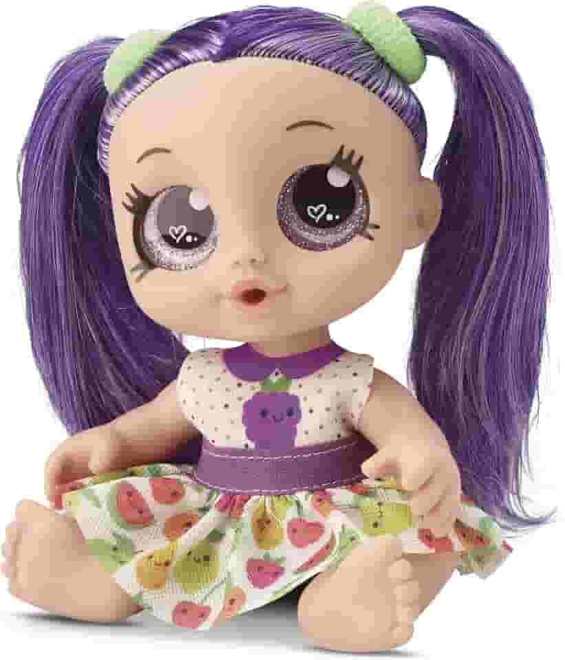 Bambola Boneca Baby Rainbow Frutinhas Uva 21cm