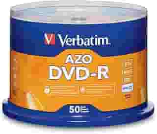 Disco gravável Verbatim de 4,7 GB até 16x DVD-R 100-Disc Spindle 95102, Prata, 50-Disc