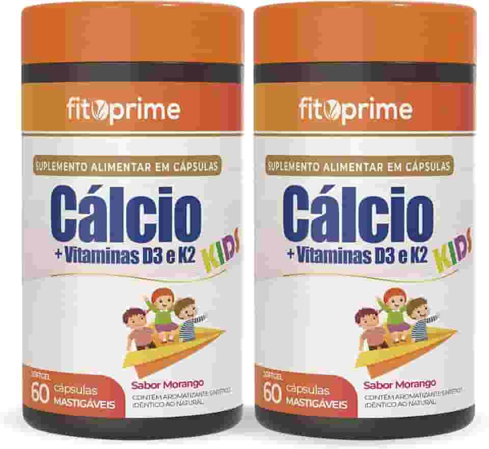Kit 2x Cálcio + Vitaminas D3 e K2 Kids Criança