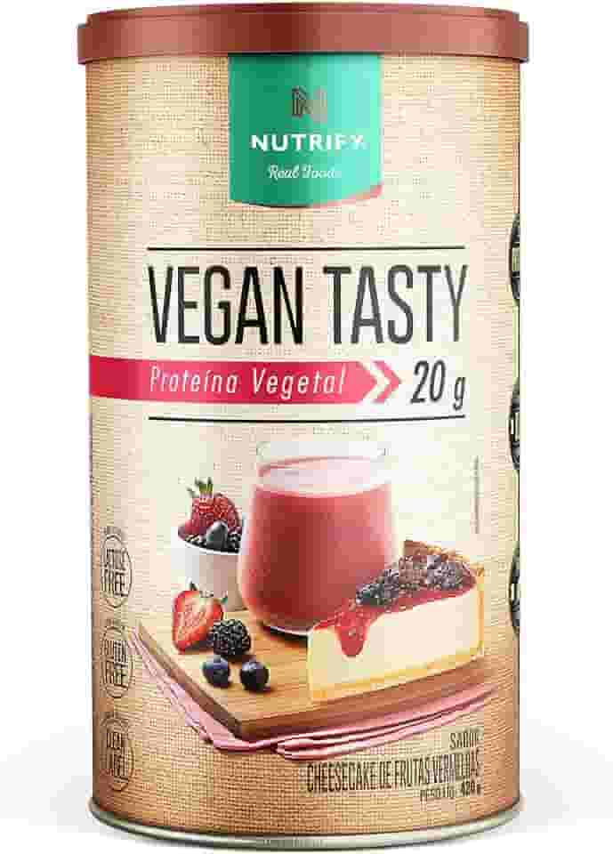 Nutrify Vegan Tasty – Proteína Vegetal em pó – Sabor Cheesecake de Frutas Vermelhas – 420 g