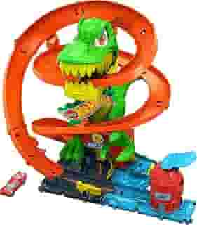 Hot Wheels, Pista de Brinquedo T-Rex x Quartel de Bombeiros