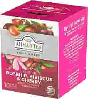 Ahmad Tea London Chá Misto De Rosa Silvestre Hibisco E Cereja Fruit & Herb Caixa 20G 10 Unidades De 2G Cada