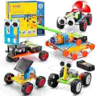 Blocos de Montar Construção de Robôs Ciência STEM Brinquedos Educativos Infantil 5 em 1 Experimentos Projetos de Engenharia