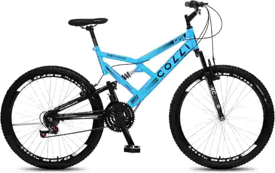 Colli Bike, Bicicleta GPS 148 Dupla Suspensão e Freios V-Brake, Aro 26 Aero, 36 Raias, 21 Marchas
