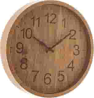 LYOR - Relógio de Plástico para Parede Wood 25,4cm x 3,8cm