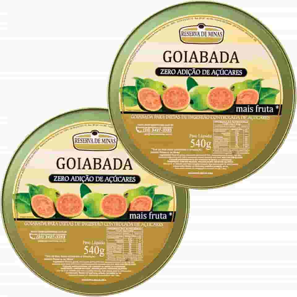 2 Goiabadas Diet Zero Açúcar e Zero Glúten, 540g da Reserva de Minas