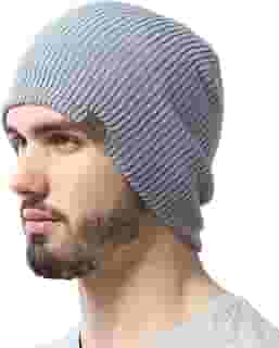 Gorro de inverno para homens e mulheres – Touca canelada de malha diária – Bonés de caveira tobogã elegantes quentes e macios para clima frio