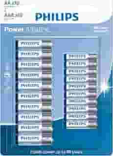 PHILIPS Pilha alcalina do tipo AA e AAA C/10 AA E 10-AAA, Branco, azul e cinza, padrão, LR036P20BP/59