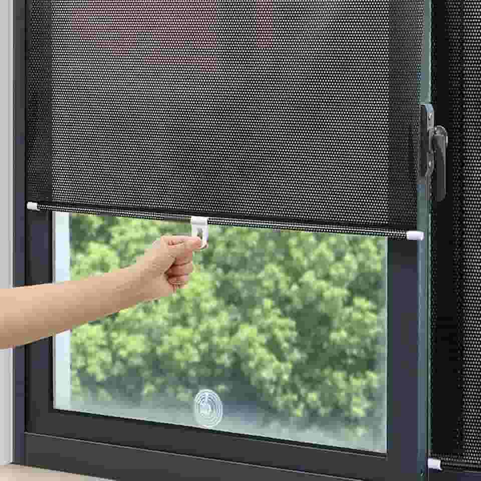 Cortinas Rolo para Janela com Ventosa,Para-sol Protetor Solar para Janela,Cortinas de escurecimento de Varanda Persiana PVC,Persiana Portátil para Janela Sala Cozinha Escritório,Carro (50x125cm)