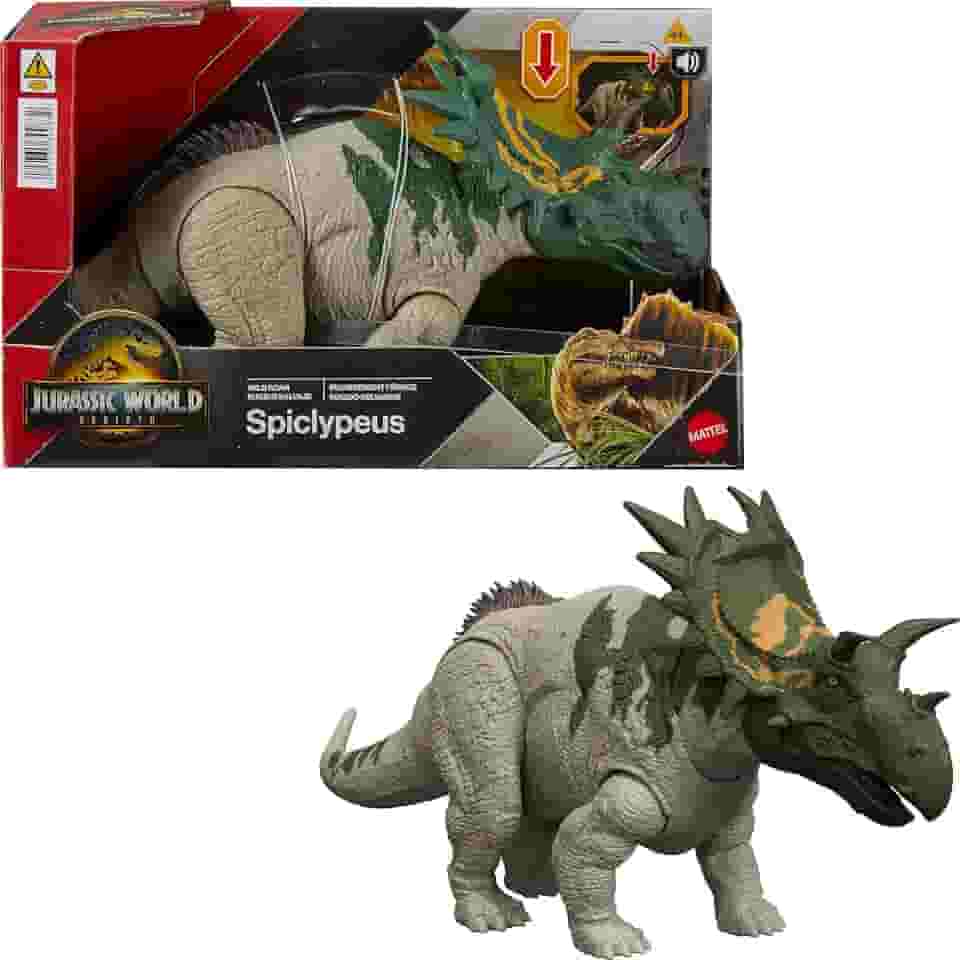 Jurassic World Dinossauro de Brinquedo Rebirth Rugido Selvagem Spiclypeus para crianças a partir de 4 anos