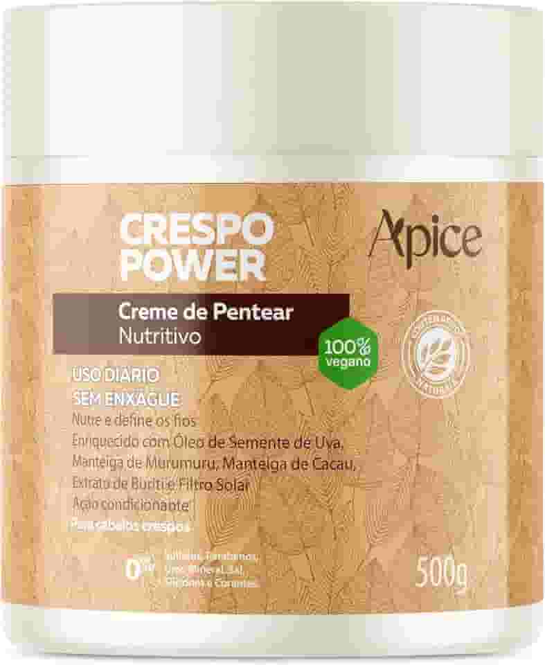 Ápice Creme de Pentear Nutritivo Crespo Power | Hidratação, Nutrição e Definição para Cabelos Crespos | 500g