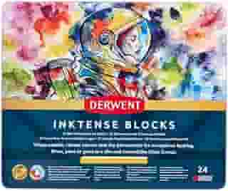 Derwent, Bloco Inktense Aquarelável 24 Cores Estojo Lata, 2300443