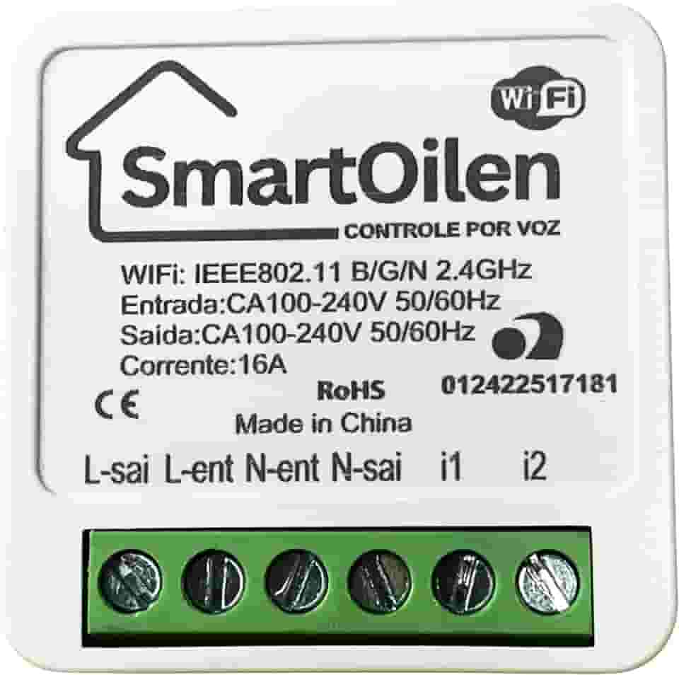 Mini Interruptor Inteligente Wi-Fi 16A – Compatível com Alexa e Google Home – SmartOilen