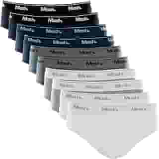 Kit 10 Cuecas Slip Algodão Cotton Hipoalergênica Masculino Mash
