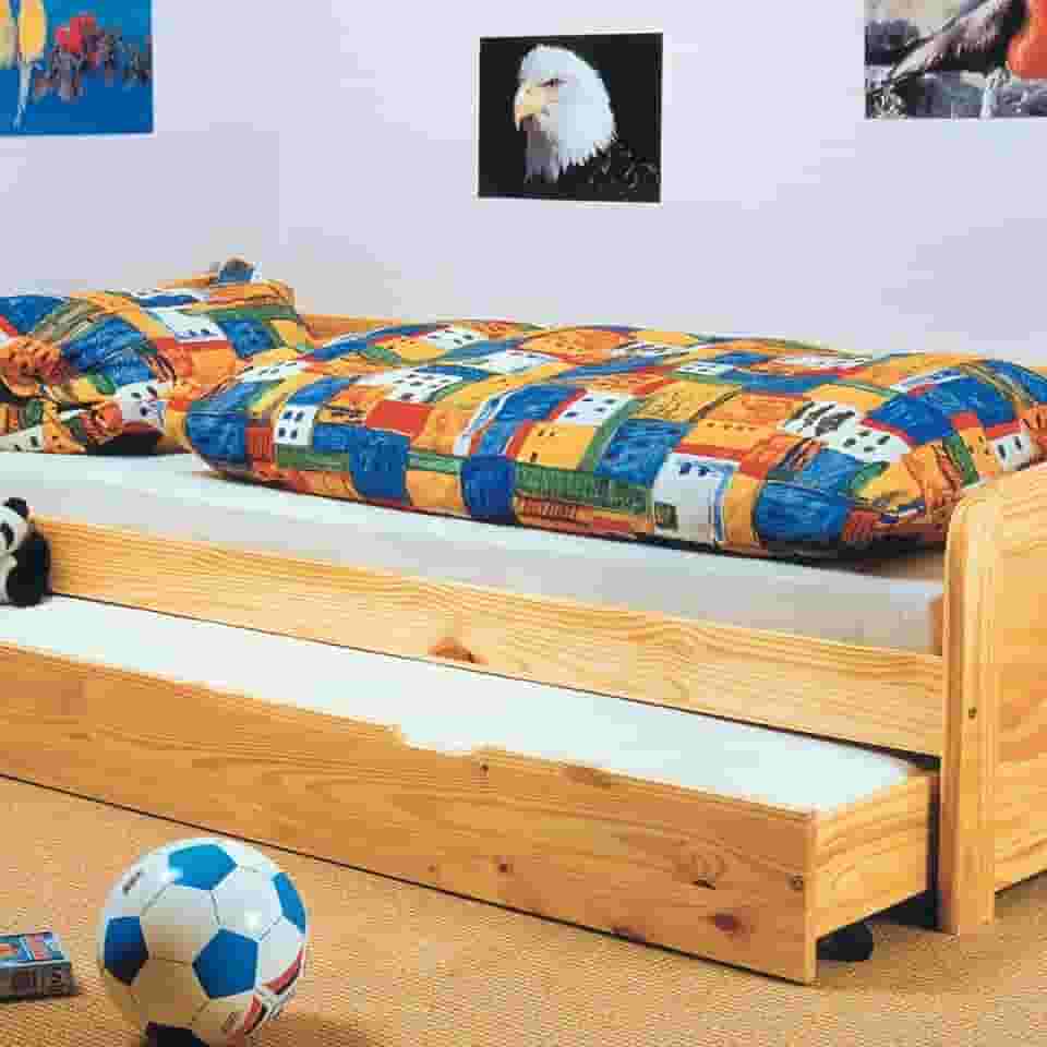 Bicama Laura 90 Cm X 190cm Madeira Maciça Natural