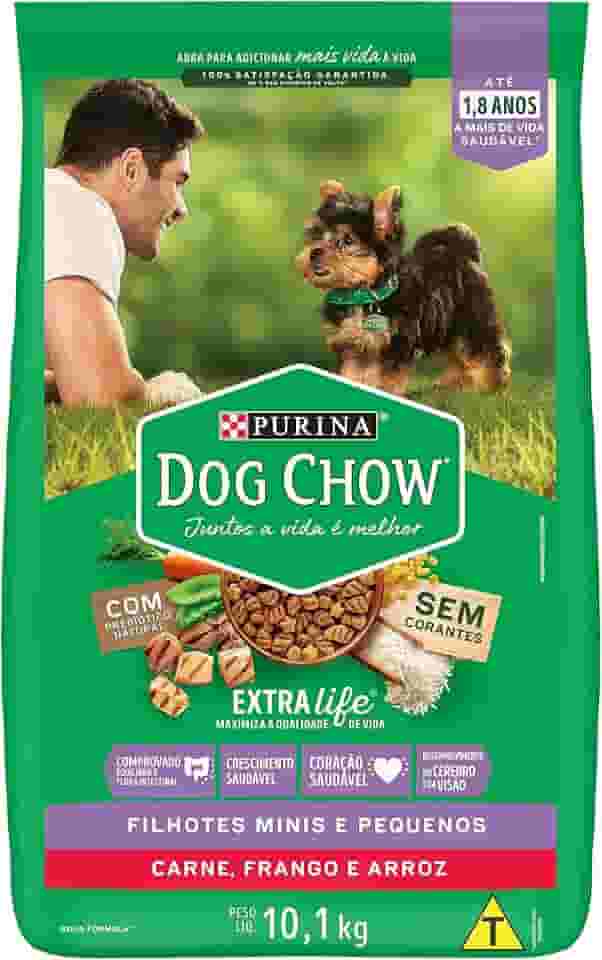 Purina Dog Chow Nestlé Purina Dog Chow Extralife Filhotes Mini E Pequenos Carne Frango E Arroz 10 1Kg