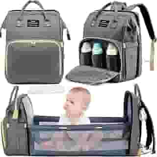 mochila maternidade, Mochila de saco de fraldas de bebê com estação de troca para menino menina, mochila maternidade