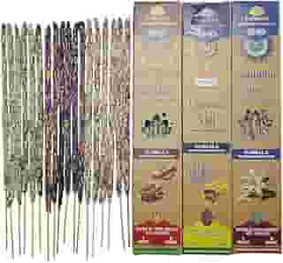 Kit Incenso Natural Parman Massala 3 Aromas - Intensos e energéticos