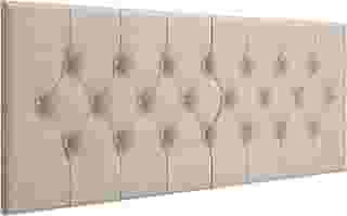 Cabeceira Estofada Captonê Suspensa Para Cama Box Casal 1,40 Suede (Areia)