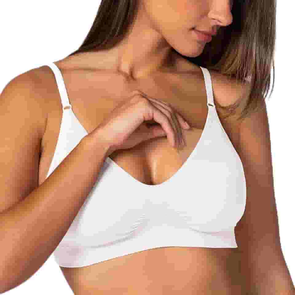 Sutiã Sem Costura Lupo Loba Bojo Removível Alças Reguláveis Anatômico