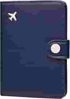 Carteira feminina Zoppen para passaporte, carteira de viagem com bloqueio de RFID, carteira de identidade, #23 Navy Blue, One Size
