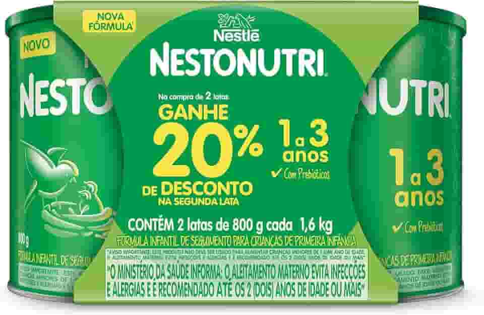 Kit com 2 Fórmula Infantil Nestonutri 1 a 3 anos 800g