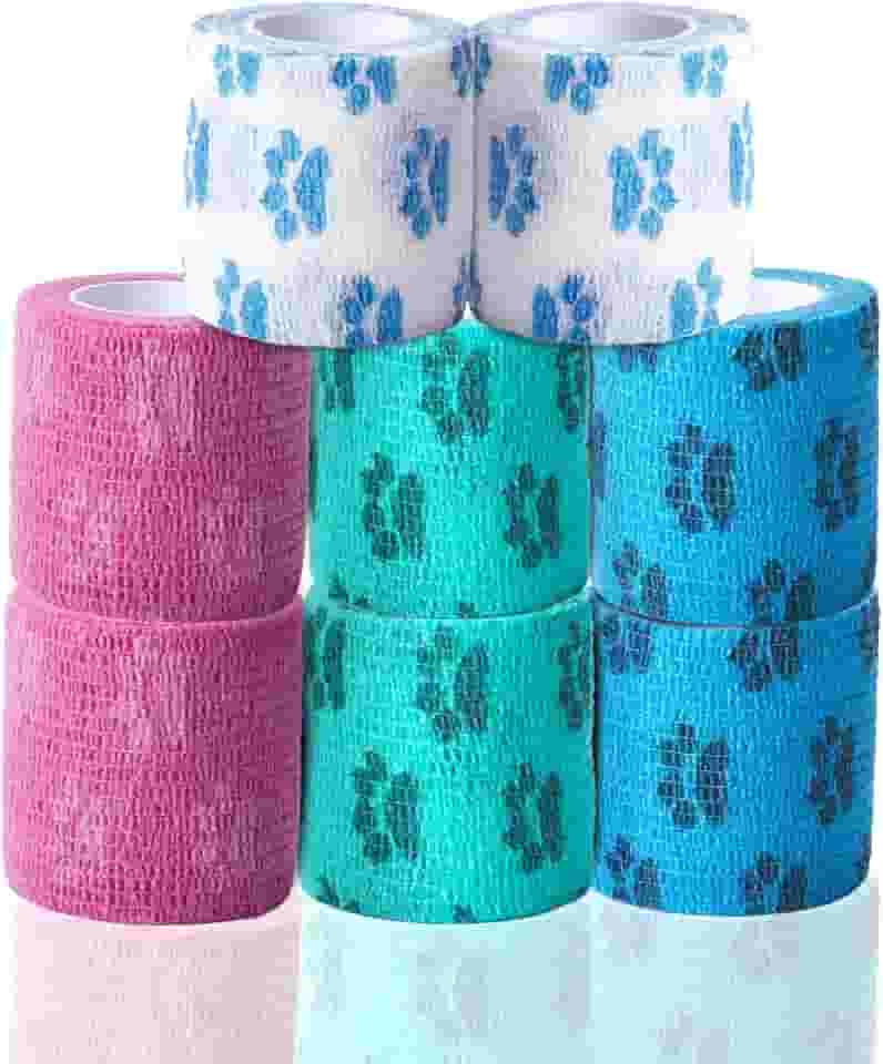 Envoltório autoadesivo - Bandagem de pata de cachorro para feridas - envoltório veterinário para cães - elegível para FSA e HSA - envoltório veterinário para cuidados com feridas, cuidados com patas -
