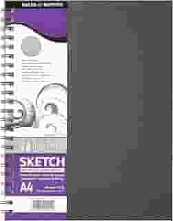 DALER ROWNEY Simply Sketchbook, Papel para Desenho em Caderneta, com Espiral, Tamanho A4, Gramatura 100g/m²