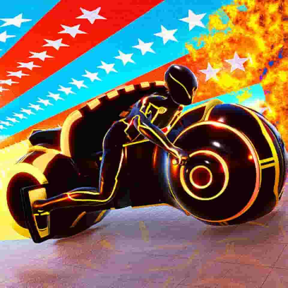 Neon Bike Race: Jogos de corrida 3D de acrobacias de moto e pilotagem de luzes de ficção científica