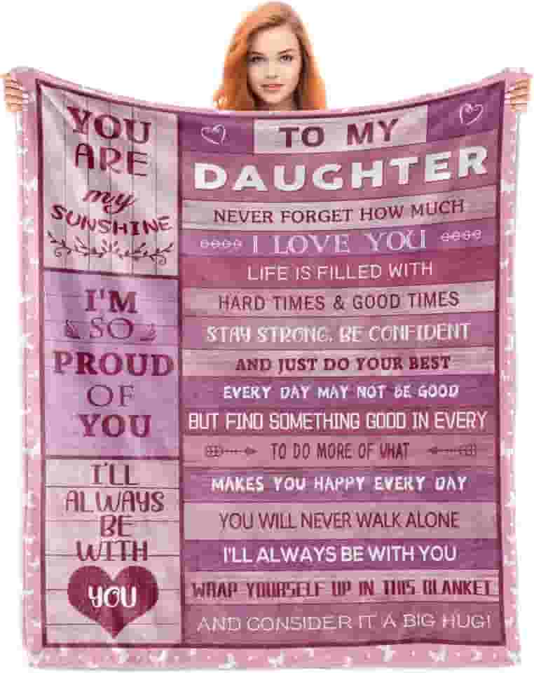 Presentes de filha da mãe, presentes para filha cobertor 152 cm x 127 cm, para presentes de minha filha, presentes de aniversário para filha adulto, presentes de aniversário para filha do pai,