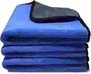 Toalhas de microfibra para carros 3 peças 500 GSM polimento limpeza de casa, carro e motocicleta - 12 x 12 polegadas (30 x 30 cm)