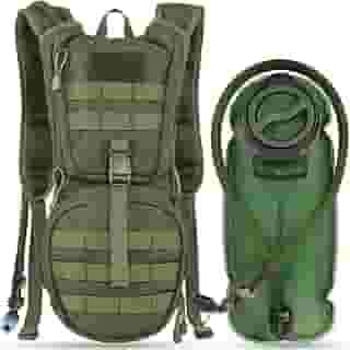 MARCHWAY Mochila tática Molle de hidratação com bexiga de água de TPU 3L, mochila militar para ciclismo, caminhadas, corrida, escalada, caça, ciclismo
