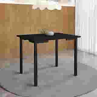 Mesa sala de jantar cozinha compacta para 4 lugares (Preto/Preto)