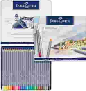 CS GOLDFABER AQUAREL EST. METAL 24 CORES, Faber-Castell, 114624, Multicor, 24 cores